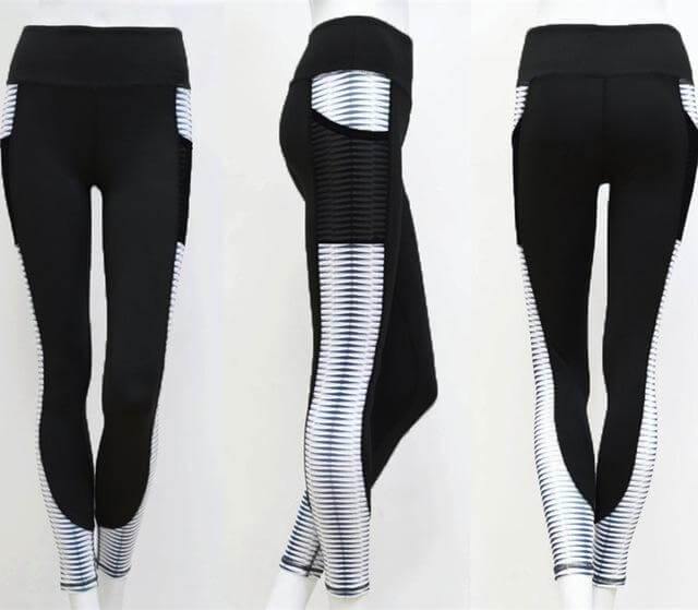 Women Workout Activewear Trouser Patchwork Push Up Yoga Pants - UTILITY5STORE