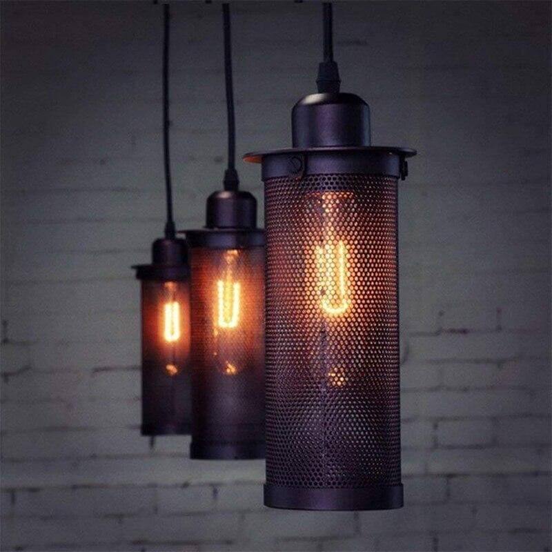 Nordic Loft Style Iron Cage Vintage Lamp