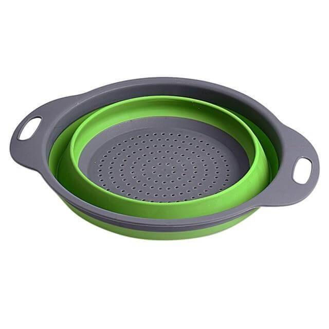 Foldable Silicone Colander Fruit Vegetable Washing Basket