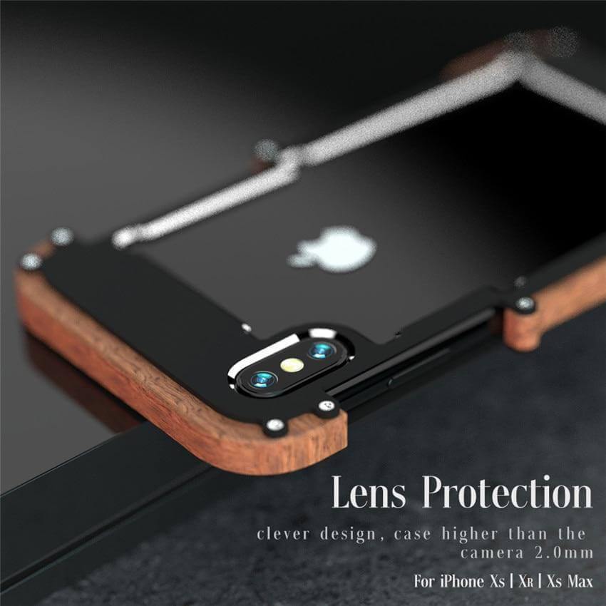 Wood Aluminum Frame Bumper iPhone Case - UTILITY5STORE