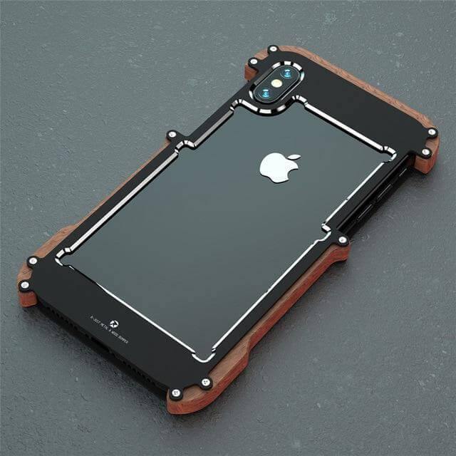 Wood Aluminum Frame Bumper iPhone Case - UTILITY5STORE
