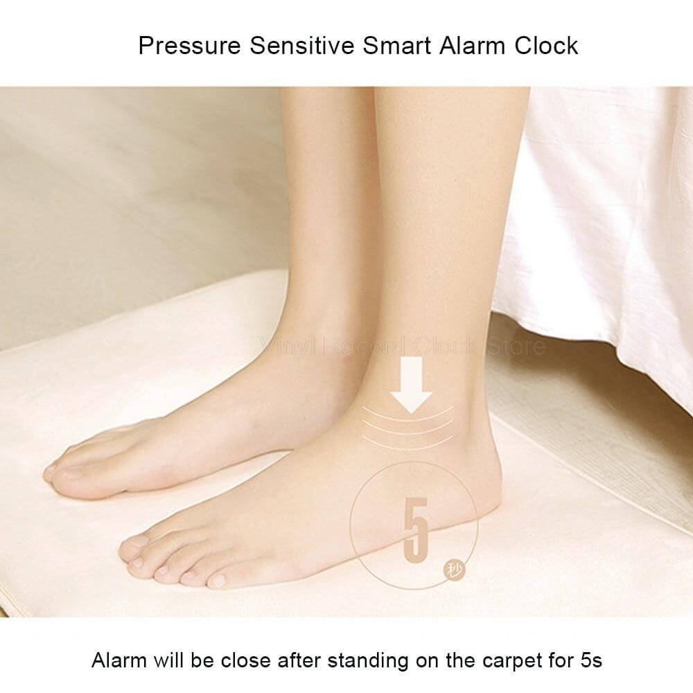 Pressure Sensitive Step on Rug Carpet Alarm Clock