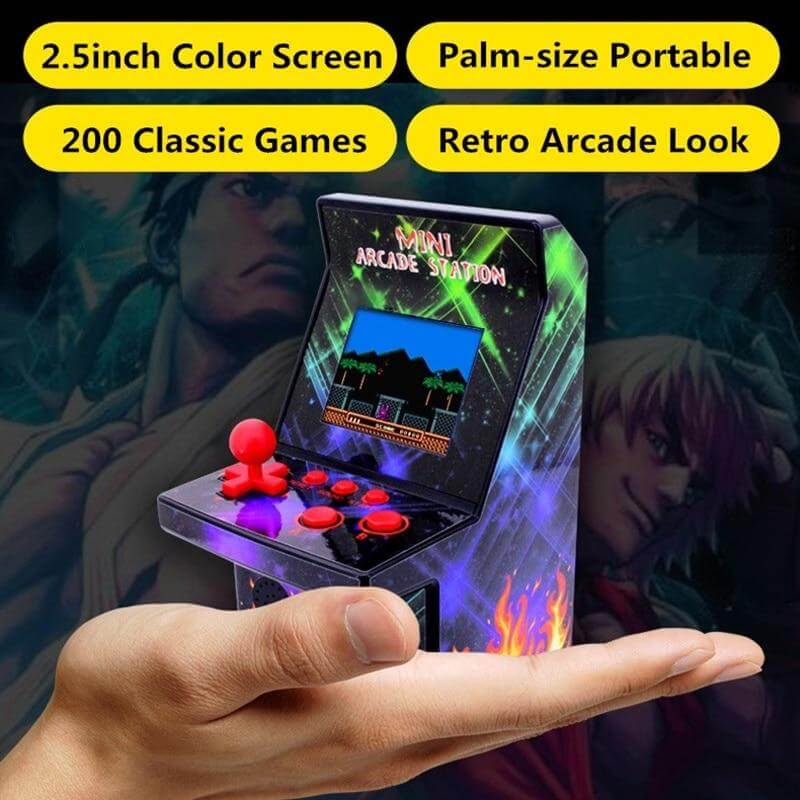 8-Bit Mini Arcade Games WITH Built-in 200 Classic Games