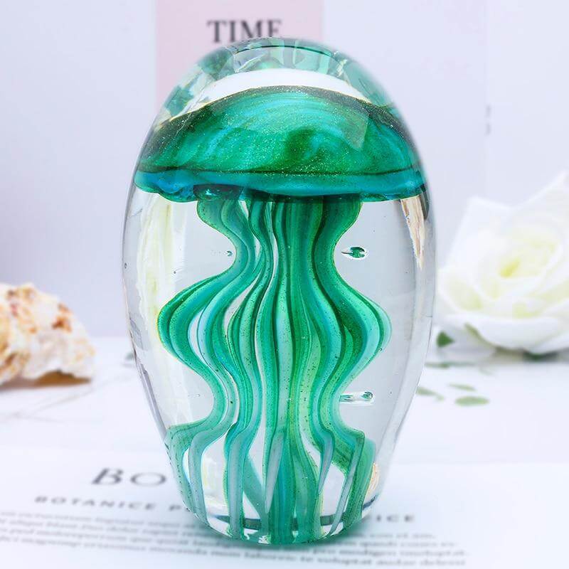 Jellyfish Hand Blown Glass Art Collectible