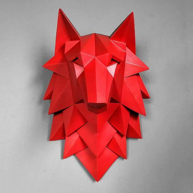 3D Statue Wolf Head Sculpture Home Decor - UTILITY5STORE