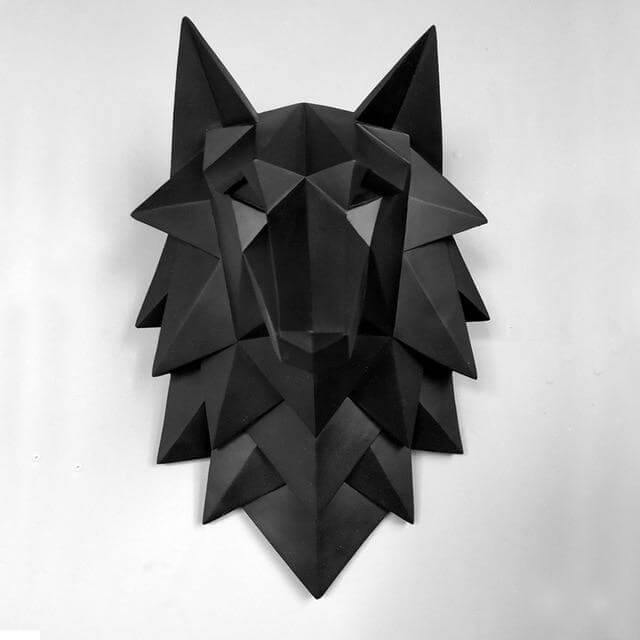 3D Statue Wolf Head Sculpture Home Decor - UTILITY5STORE