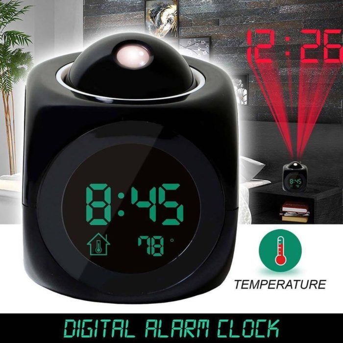 LCD Projection Display Digital Alarm Clock