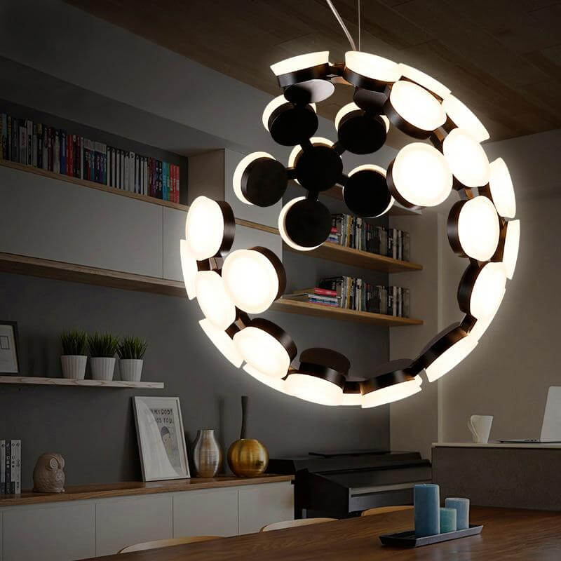 Postmodern LED Nordic Hanging Half Star Chandelier