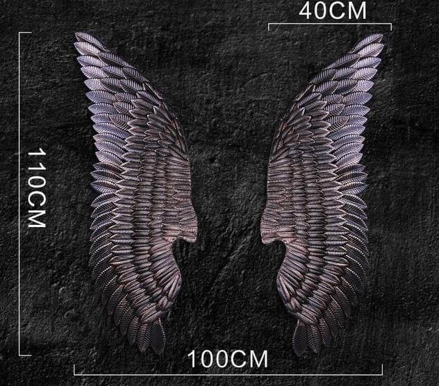 Iron Angel Wings Wall Decor