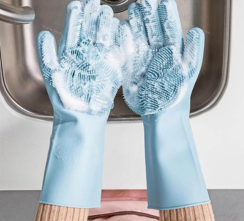 Non-Slip Magic Silicone Cleaning Gloves