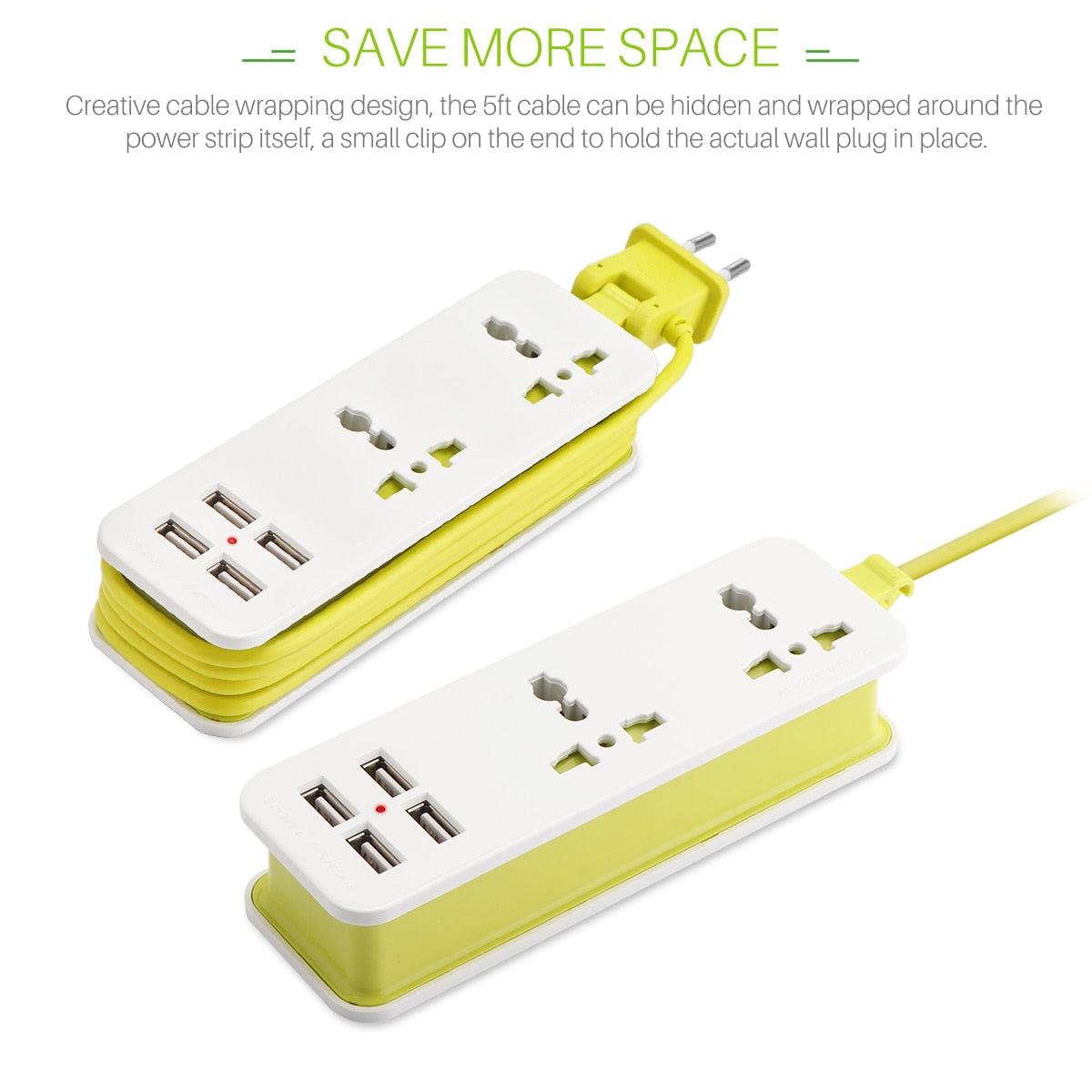 Portable Travel Surge Protector Outlet