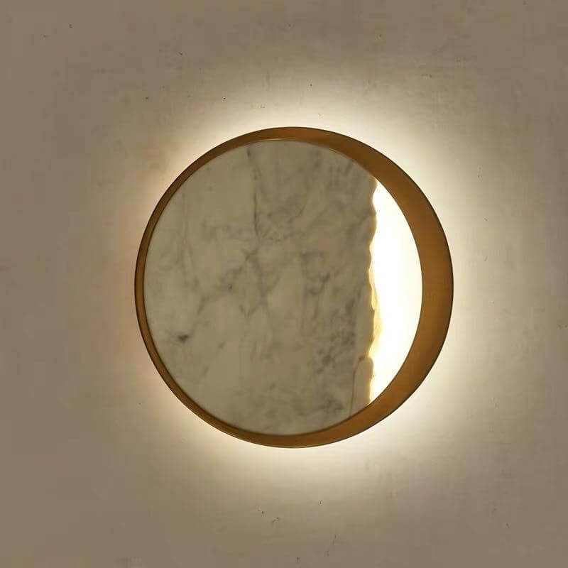 Waning Gibbous Moon Led Marble Wall Lamp