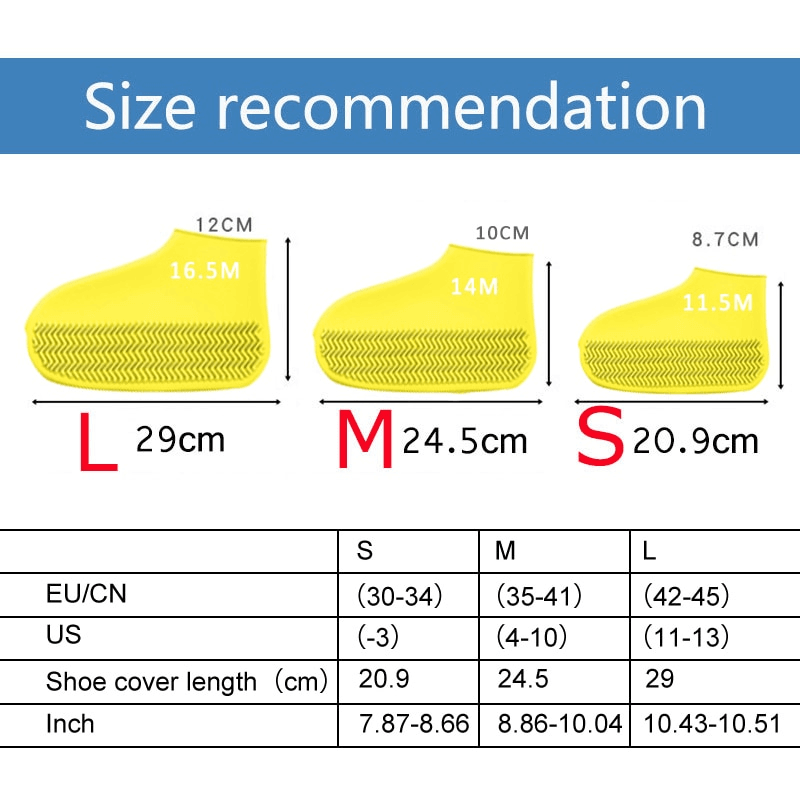 2pcs Waterproof Reusable Silicone Shoe Cover - UTILITY5STORE