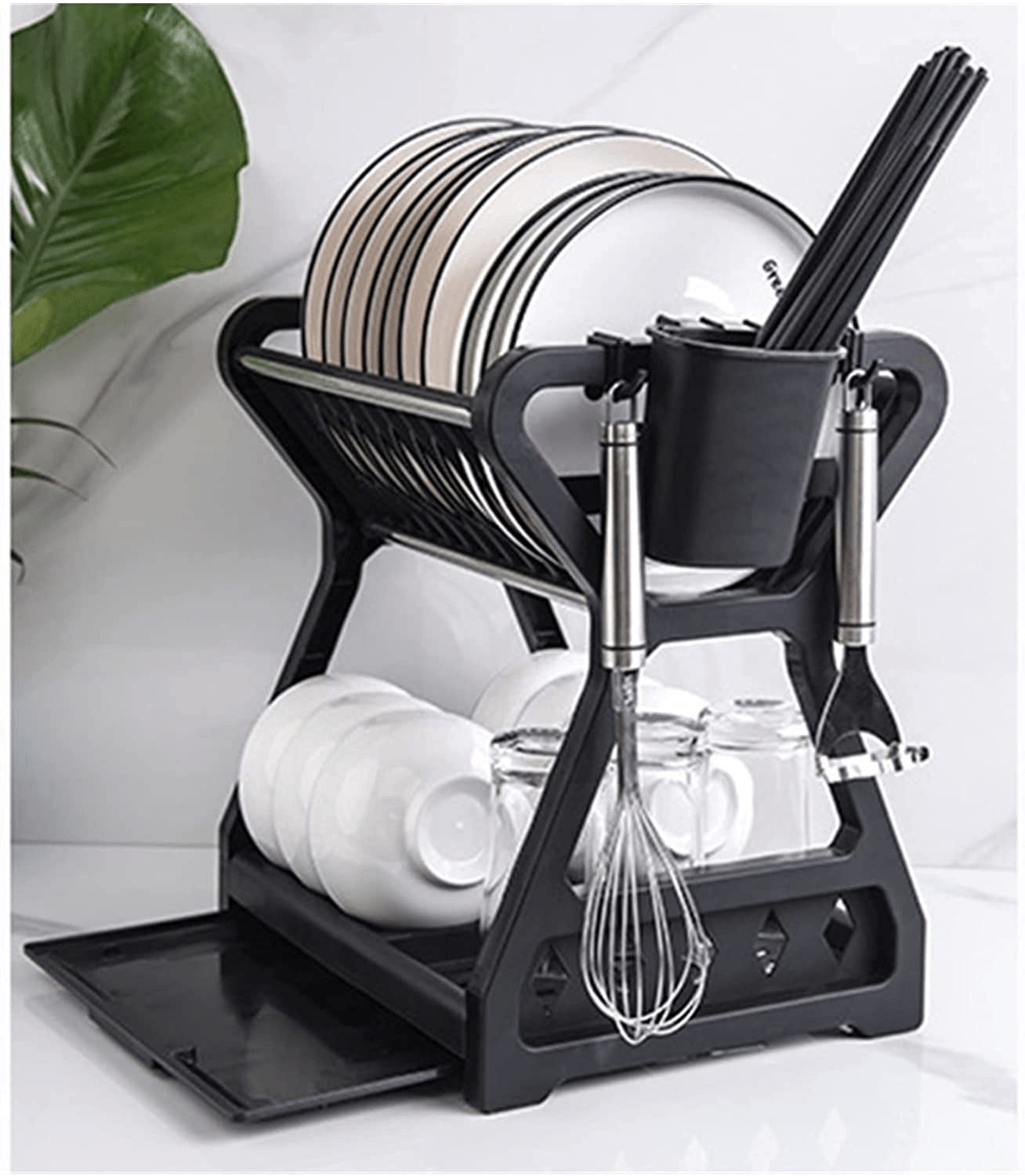 Double-layer Multifunctional Countertop Sink Dish Drying Rack