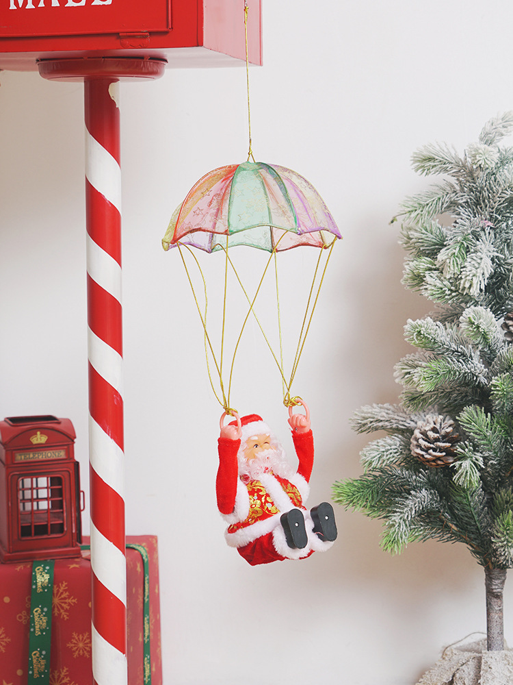 Electric Santa Claus Parachute Christmas Toy