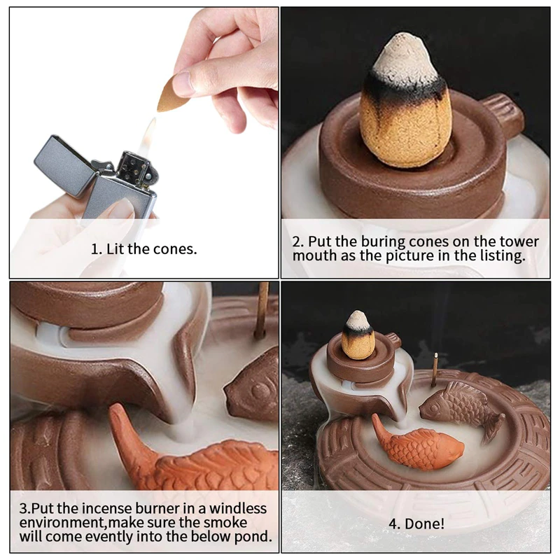 Aromatherapy Creative Ceramic Incense with Stick Holder