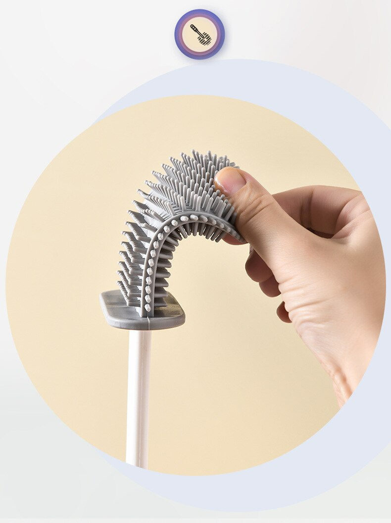Wall-Mounted Toilet Cleaner Drainer Brush Set