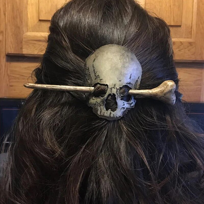 Retro Punk Metal Skull Hair Clips