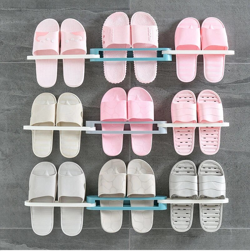 3in1 Space Saver Wall Hanging Slipper Hanger - UTILITY5STORE