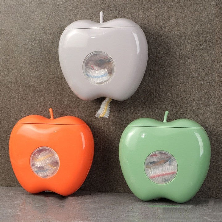 Apple Shaped Wall Mounted Disposable Plastic Wrap Container
