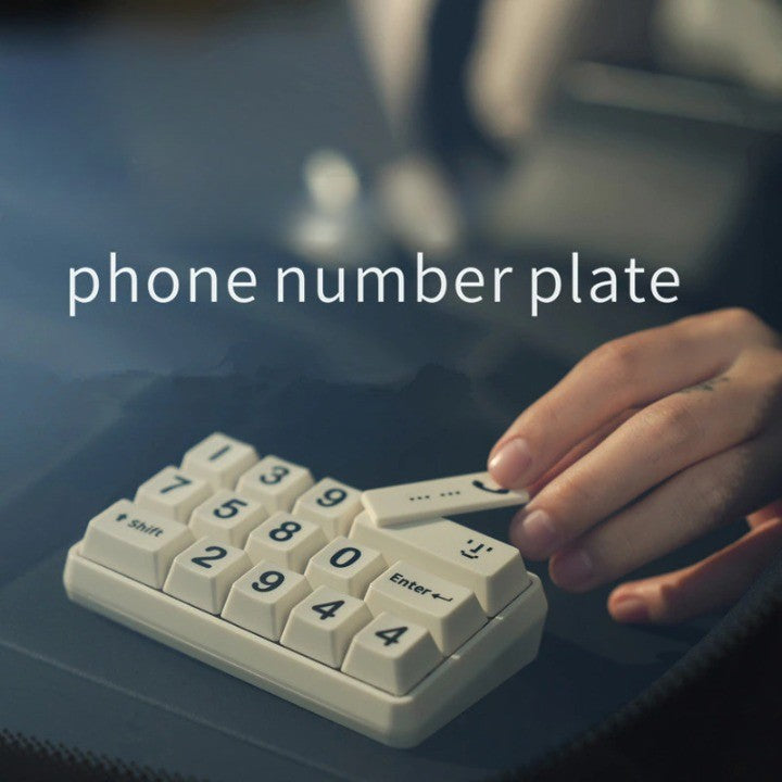 Unique Car Helper Parking Phone Number Keyboard
