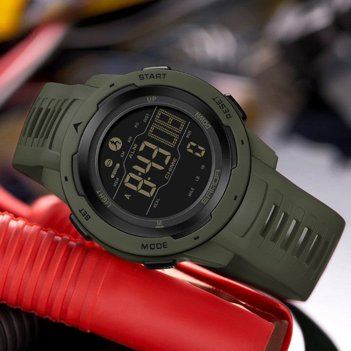 Waterproof Military Pedometer Digital Watch