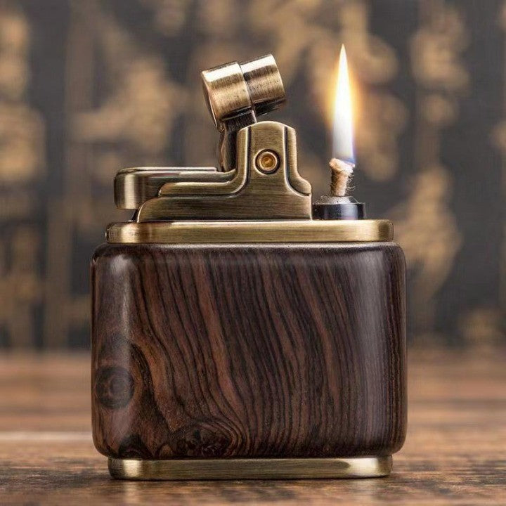 Wooden Vintage Spark Kerosene Lighter