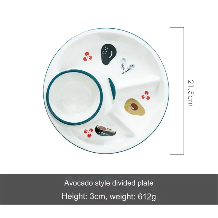 Breakfast Combo Nordic Ceramic Plate